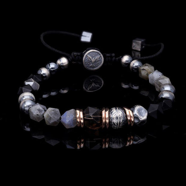 Men’s Sterling Silver Stone Bracelet