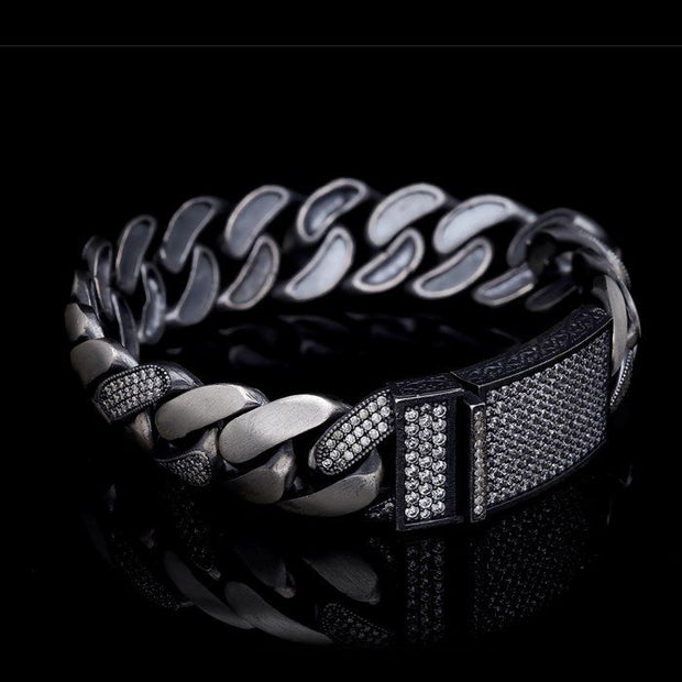 Men’s Sterling Silver Curb Chain Bracalet