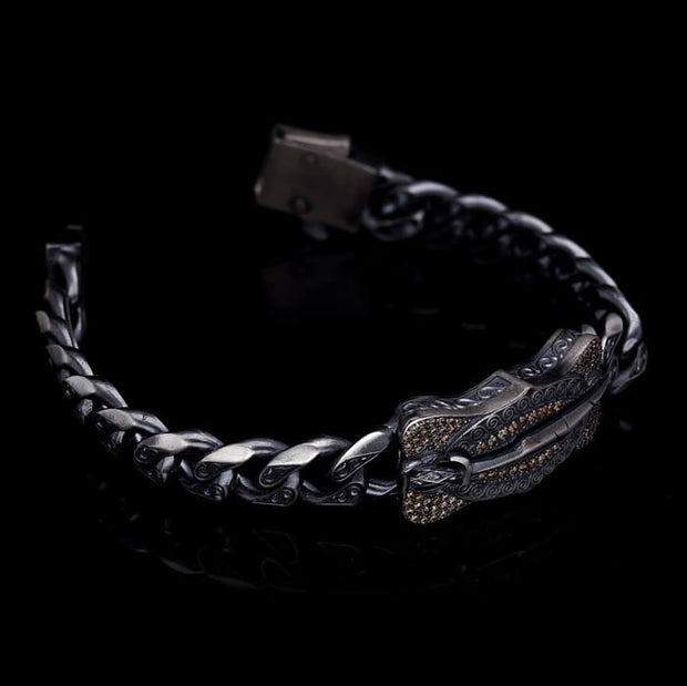 Men’s Sterling Silver Sword Chain Bracelet