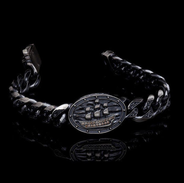 Men’s Sterling Silver Sailor Chain Bracelet
