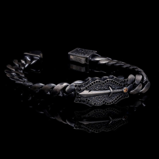 Men’s Sterling Silver Sword Gourmet Bracelet