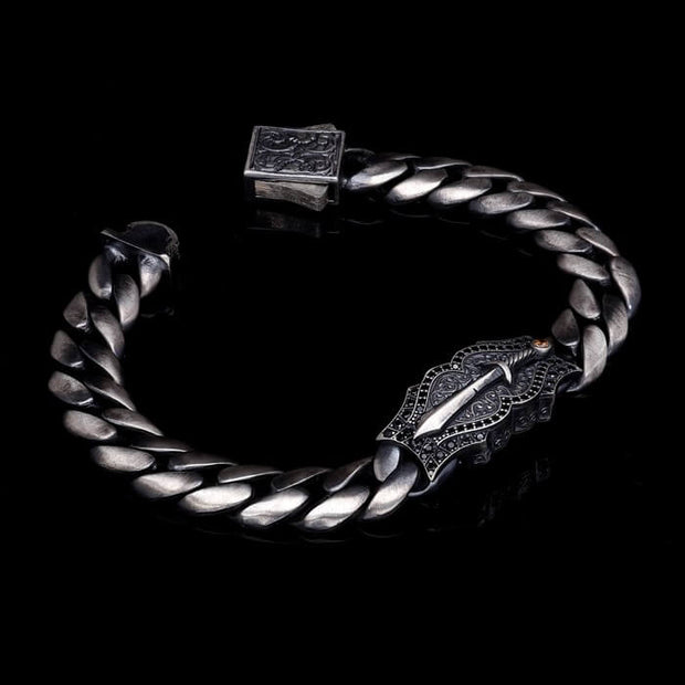 Men’s Sterling Silver Sword Gourmet Bracelet