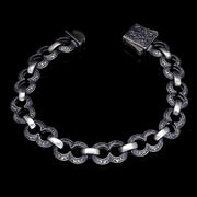 Men’s Sterling Silver Patterned Bracelet