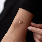14k Gold Knot Bracelet, 14k Solid Gold Bracelet, Gold Bracelet for women, Solid Gold Bracelet