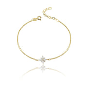 14k Gold Double Bracelet, 14k Solid Gold Bracelet, Gold Bracelet for women, Solid Gold Bracelet