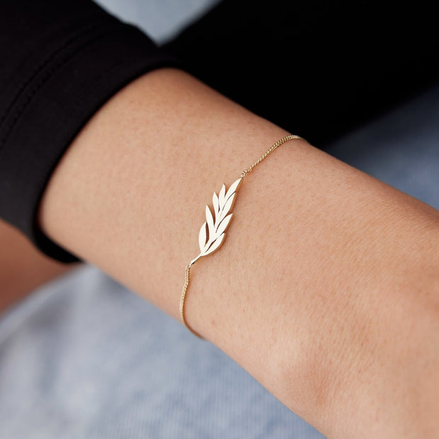 14k Gold Virgo Bracelet, 14k Solid Gold Bracelet, Gold Bracelet for women, Solid Gold Bracelet