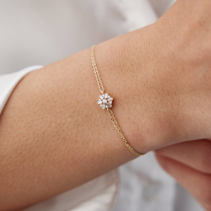 14k Gold Shield Wristband, 14k Solid Gold Bracelet, Gold Bracelet for women, Solid Gold Bracelet