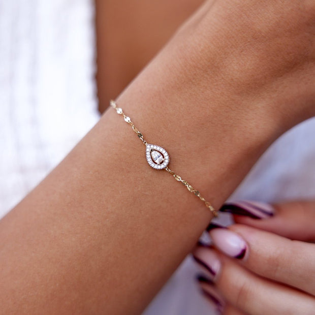 14k Gold Twin Sticks Bracelet, 14k Solid Gold Bracelet, Gold Bracelet for women, Solid Gold Bracelet