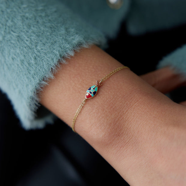 14k Gold Nemo Fish Bracelet, 14k Solid Gold Bracelet, Gold Bracelet for women, Solid Gold Bracelet