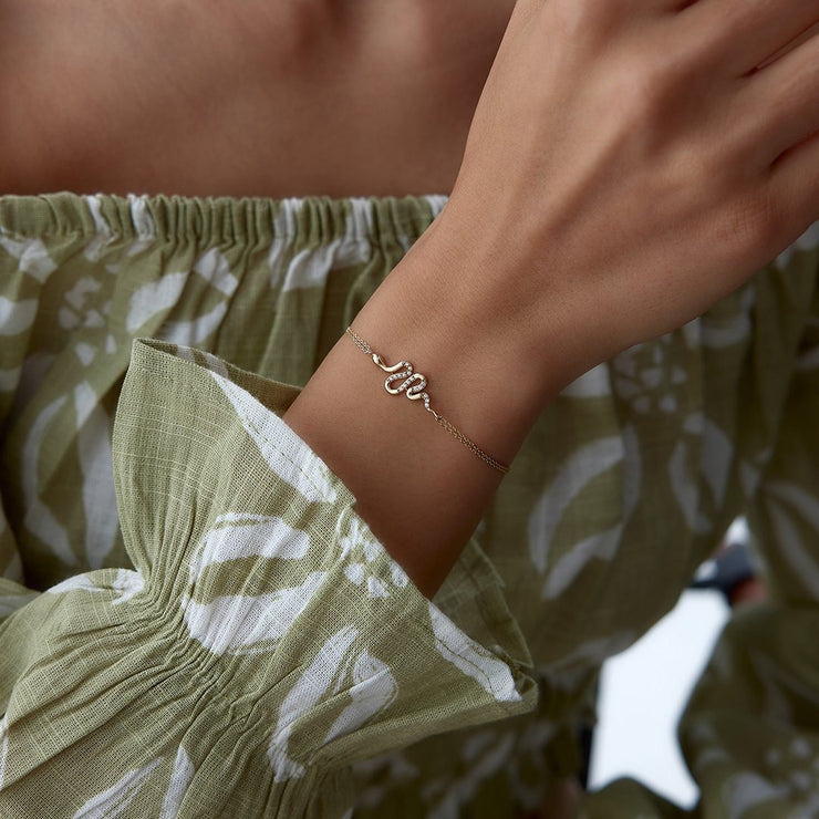 14k Gold Snake Bracelet, 14k Solid Gold Bracelet, Gold Bracelet for women, Solid Gold Bracelet