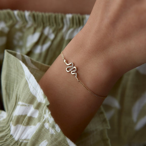 14k Gold Snake Bracelet, 14k Solid Gold Bracelet, Gold Bracelet for women, Solid Gold Bracelet