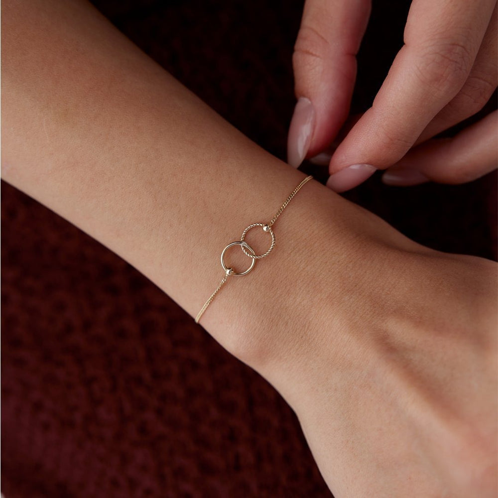 14k Gold Wedding Ring Bracelet, 14k Solid Gold Bracelet, Gold Bracelet for women, Solid Gold Bracelet