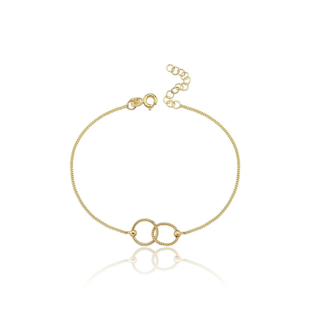 14k Gold Wedding Ring Bracelet, 14k Solid Gold Bracelet, Gold Bracelet for women, Solid Gold Bracelet
