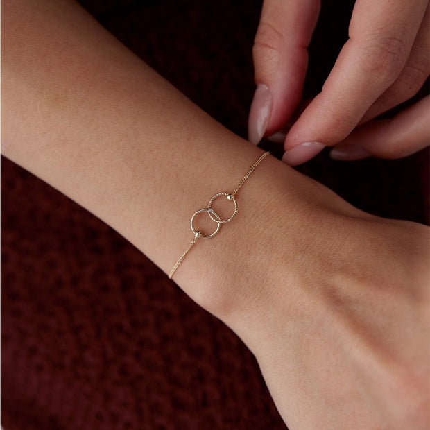 14k Gold Wedding Ring Bracelet, 14k Solid Gold Bracelet, Gold Bracelet for women, Solid Gold Bracelet