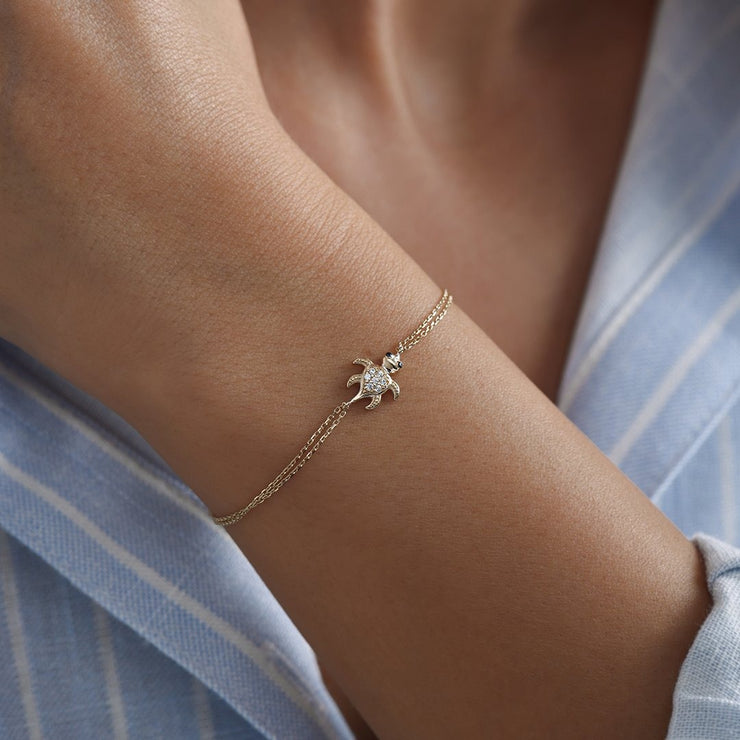 14k Gold Caretta Caretta Bracelet