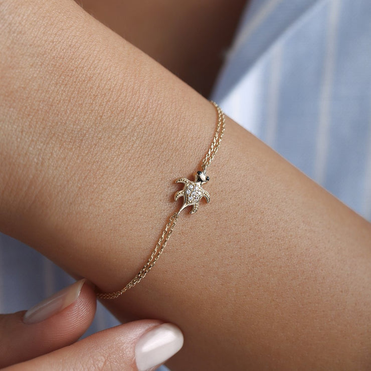 14k Gold Caretta Caretta Bracelet