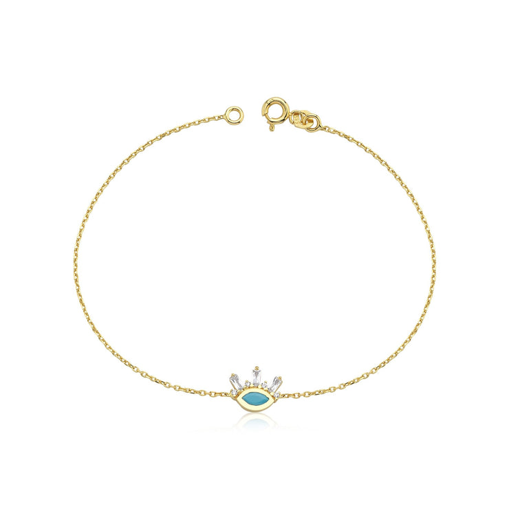 14k Gold Eyelash Bracelet, 14k Solid Gold Bracelet, Gold Bracelet for women, Solid Gold Bracelet