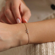 14k Gold Mini Spike Bracelet, 14k Solid Gold Bracelet, Gold Bracelet for women, Solid Gold Bracelet