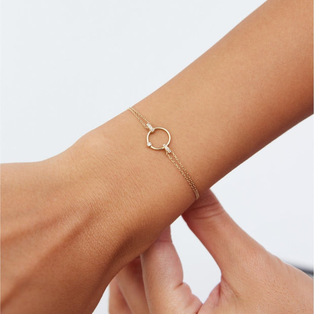 14k Gold Geometric Bracelet, 14k Solid Gold Bracelet, Gold Bracelet for women, Solid Gold Bracelet