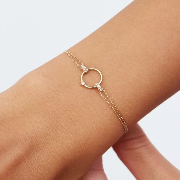 14k Gold Geometric Bracelet, 14k Solid Gold Bracelet, Gold Bracelet for women, Solid Gold Bracelet