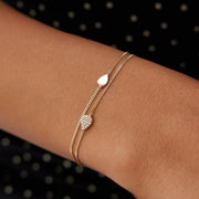 14k Gold Bridge Bracelet, 14k Solid Gold Bracelet, Gold Bracelet for women, Solid Gold Bracelet