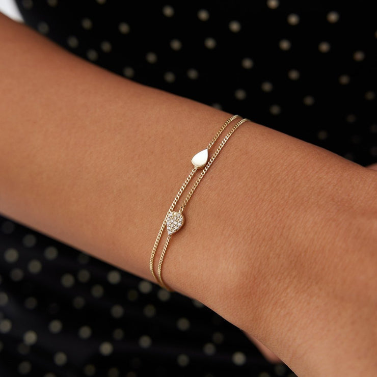 14k Gold Bridge Bracelet, 14k Solid Gold Bracelet, Gold Bracelet for women, Solid Gold Bracelet