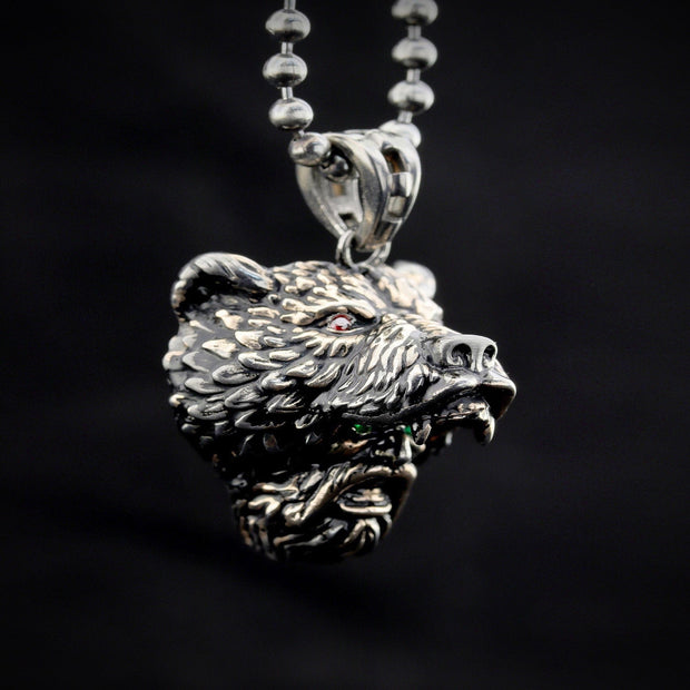 Sterling Silver Bearman Necklace