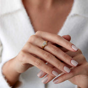 Bold Heart Signet Ring - Solid 14k Gold Ring