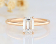 1.00ct Emerald Cut GIA Certified Diamond Solitaire Ring