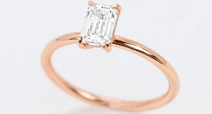 1.00ct Emerald Cut GIA Certified Diamond Solitaire Ring