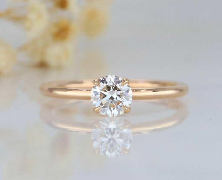 diamond ring, 0.66 ct. diamond ring, 0.66 ct. round diamond solitaire ring