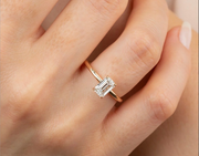 emerald diamond ring, 0.71 ct. emerald diamond ring, 0.71 ct. emerald diamond solitaire ring, diamond ring
