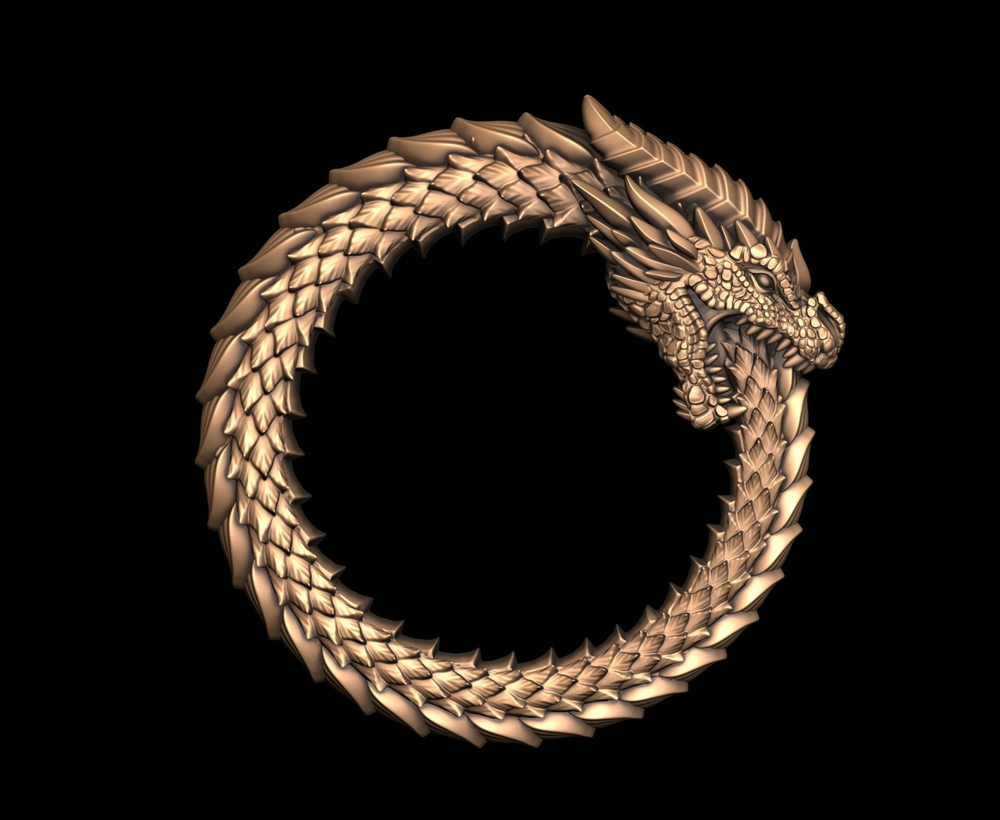 dragon ring, gold dragon ring, men's dragon ring