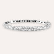 2.91ct Diamond Cuff White Gold Bracelet,diamond bracelet, 2.91ct diamond bracelet