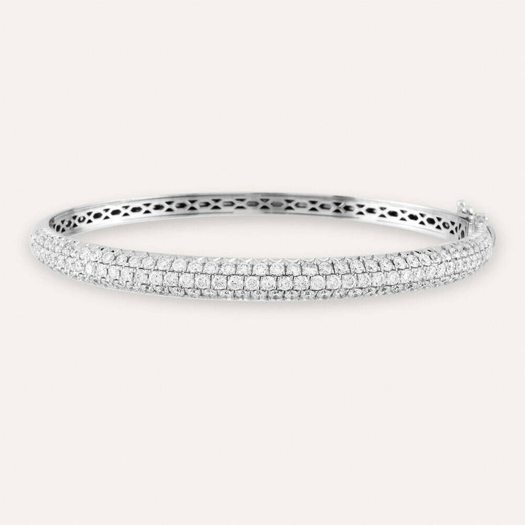 2.91ct Diamond Cuff White Gold Bracelet,diamond bracelet, 2.91ct diamond bracelet