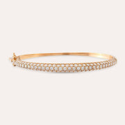 Nyks 2.58ct Diamond Stone Rose Gold Cuff Bracelet,diamond bracelet, 2.58ct diamond bracelet