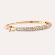 Nyks 2.58ct Diamond Stone Rose Gold Cuff Bracelet,diamond bracelet, 2.58ct diamond bracelet