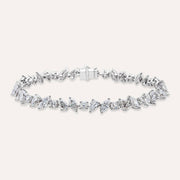 8.33ct Marquise and Drop Cut Diamond Stone Bracelet,diamond bracelet, 8.33ct diamond bracelet