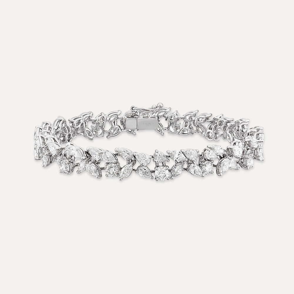 Helen 12.81ct Marquise and Drop Cut Diamond Bracelet,diamond bracelet, 12.81ct diamond bracelet