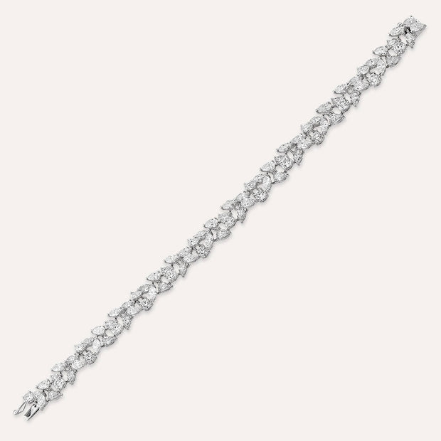 Helen 12.81ct Marquise and Drop Cut Diamond Bracelet,diamond bracelet, 12.81ct diamond bracelet