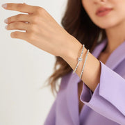 Pyramid 0.27ct Diamond Stone White Gold Bracelet,diamond bracelet, 0.27ct diamond bracelet
