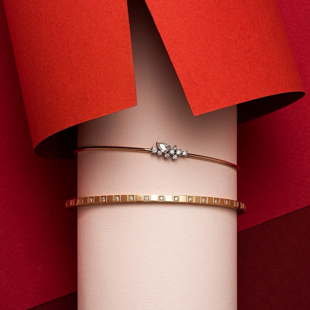 Cubes 0.30ct Diamond Stone Rose Gold Bracelet,diamond bracelet, 0.30ct diamond bracelet