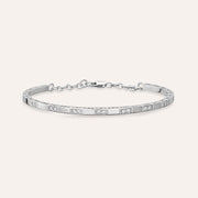 Oblong 0.41ct Diamond Stone White Gold Bracelet,diamond bracelet, 0.41ct diamond bracelet