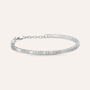 Oblong 0.41ct Diamond Stone White Gold Bracelet,diamond bracelet, 0.41ct diamond bracelet