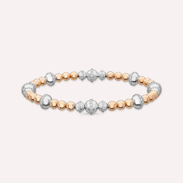 Lulu 1.85ct Diamond Stone Rose and White Gold Bracelet,diamond bracelet, 1.85ct diamond bracelet
