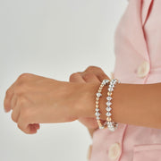 Lulu 4.00ct Diamond Stone White and Rose Gold Bracelet,diamond bracelet, 4.00ct diamond bracelet