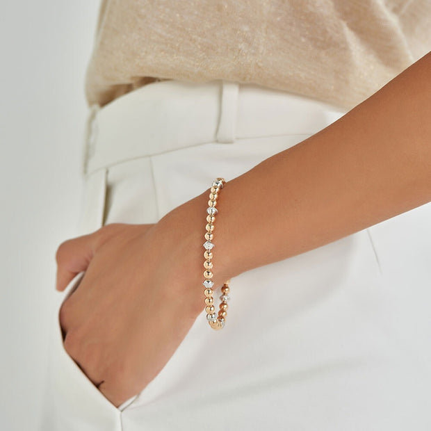 Lulu 0.75ct Diamond Stone Rose and White Gold Bracelet,diamond bracelet, 0.75ct diamond bracelet