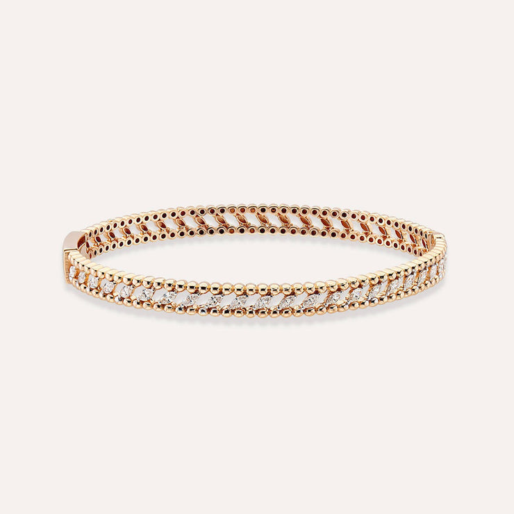 0.65ct Marquise Diamond Stone Rose Gold Bracelet,diamond bracelet, 0.65ct diamond bracelet