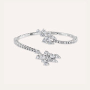 5.69ct Drop Cut Diamond Stone White Gold Bracelet,diamond bracelet, 5.69ct diamond bracelet