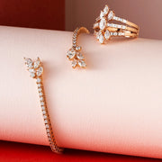 Zoe 2.64ct Marquise Cut Diamond Stone Rose Gold Bracelet,diamond bracelet, 2.64ct diamond bracelet